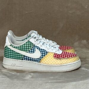 Nike Air Force 1 Low SQ Primary Gingham BV4891-100 Size 8